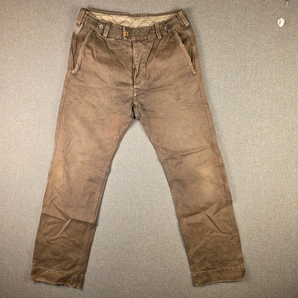 Diesel Sample Mens Brown Cotton Twill Straight Leg Pants 00E0AA 06001 Size 31x29